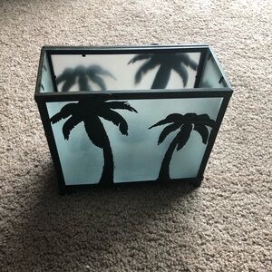 Tealight candle holder tropical palm trees